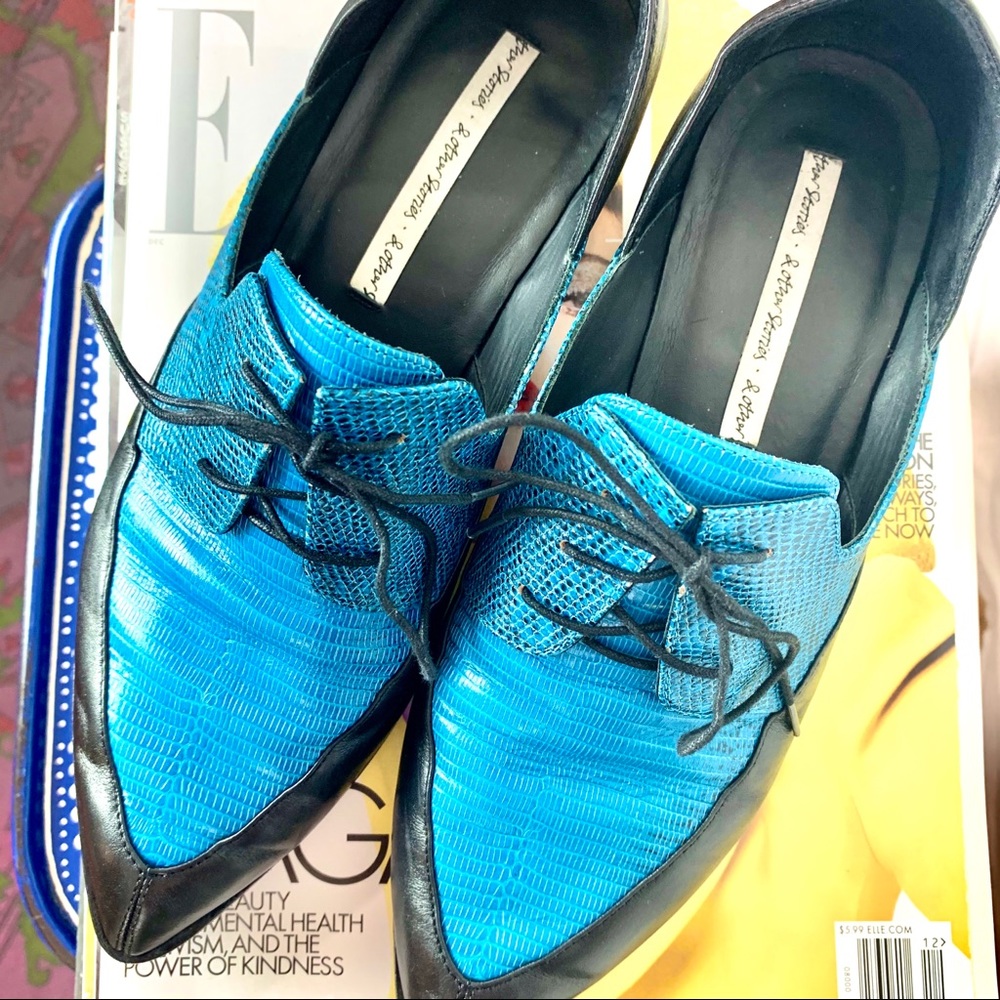 Funky blue and black loafers - Picture 3 of 5